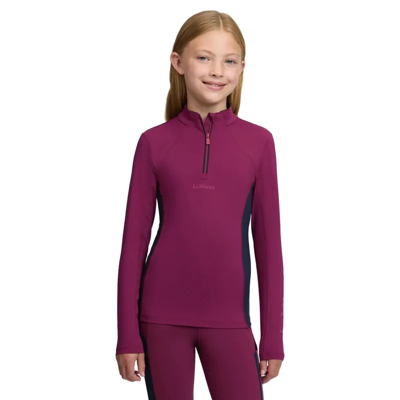 LeMieux Young Rider Classique Long Sleeve Base Layer - Blackberry