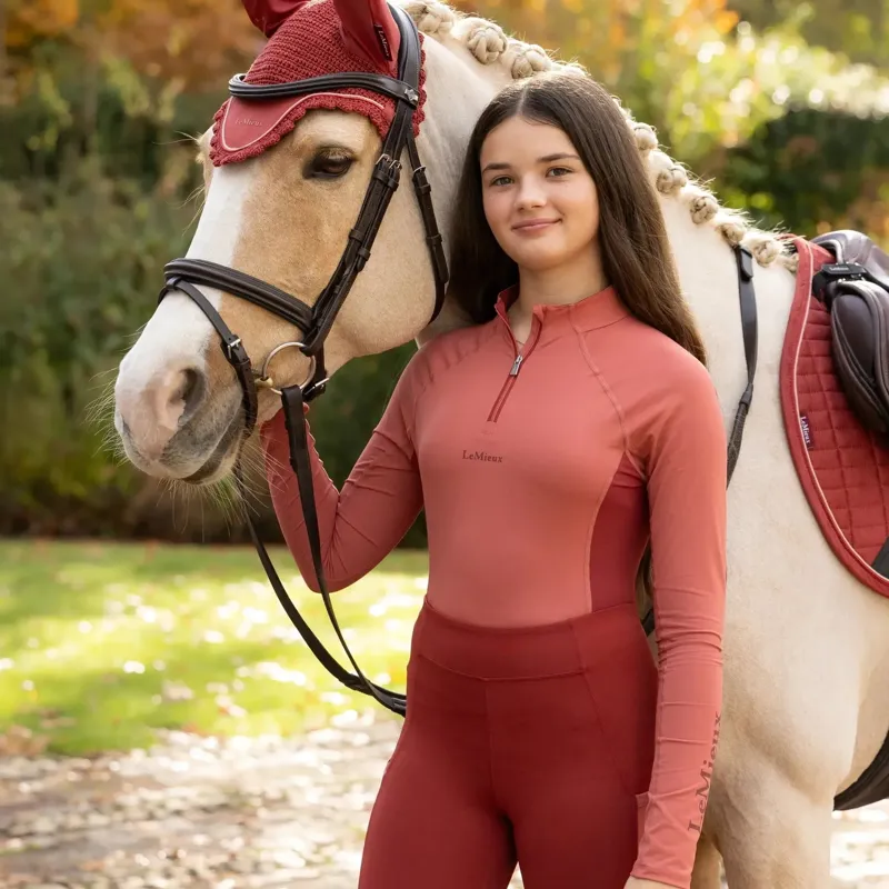 LeMieux Young Rider Classique Long Sleeve Base Layer - Spiced Earth-4