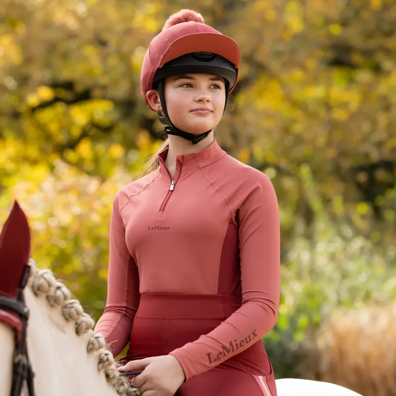 LeMieux Young Rider Classique Long Sleeve Base Layer - Spiced Earth-2