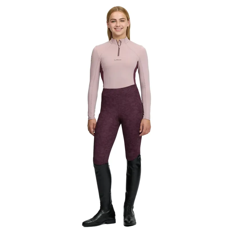LeMieux Young Rider Classique Long Sleeve Base Layer Wild Rose-4