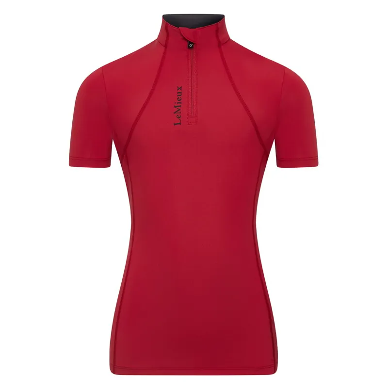 LeMieux Young Rider Classique Short Sleeve Base Layer - Chilli-1