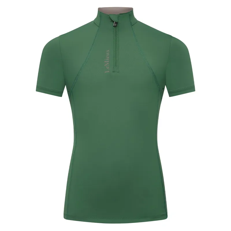 LeMieux Young Rider Classique Short Sleeve Base Layer - Hunter Green-1