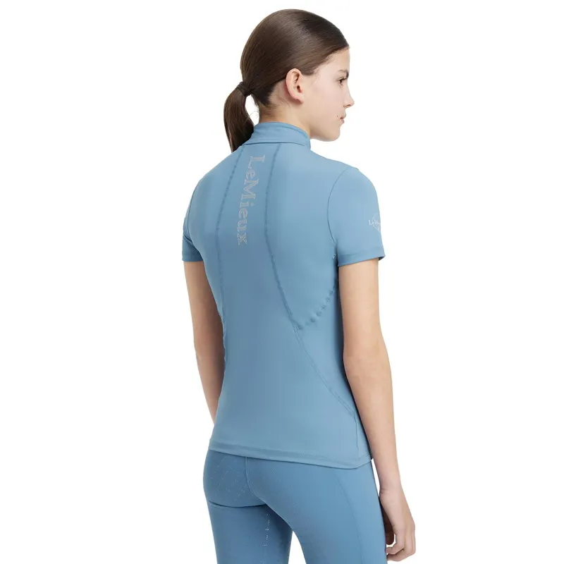 LeMieux Junior Classique Short Sleeve Base Layer - Ice Blue-2