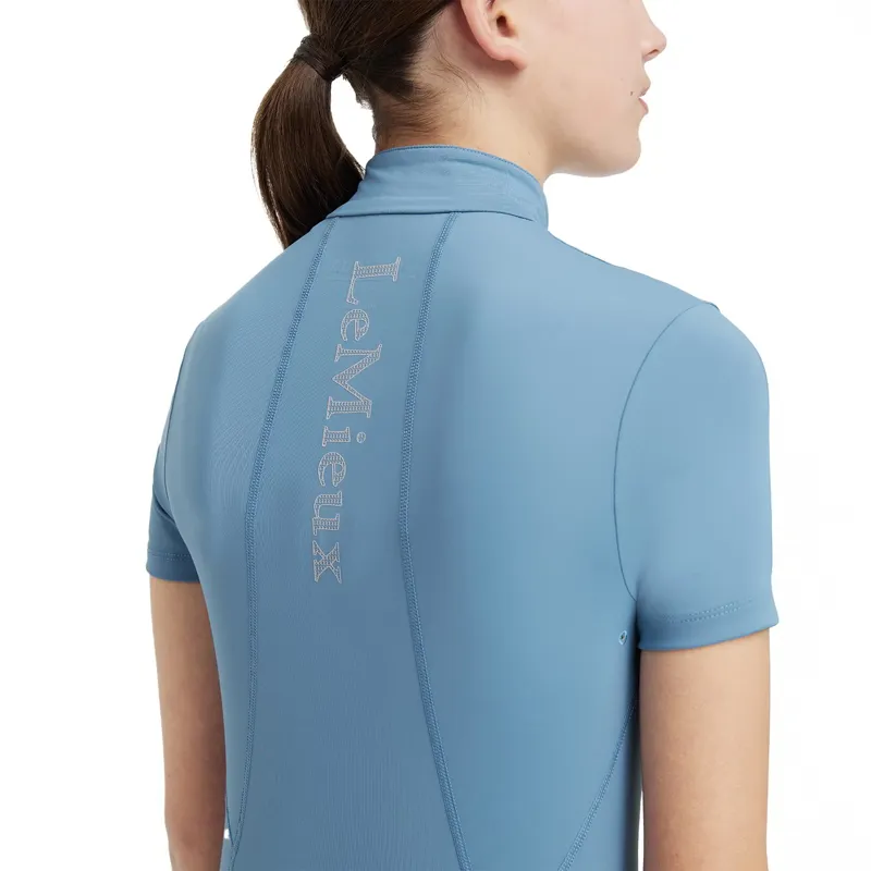 LeMieux Junior Classique Short Sleeve Base Layer - Ice Blue-4