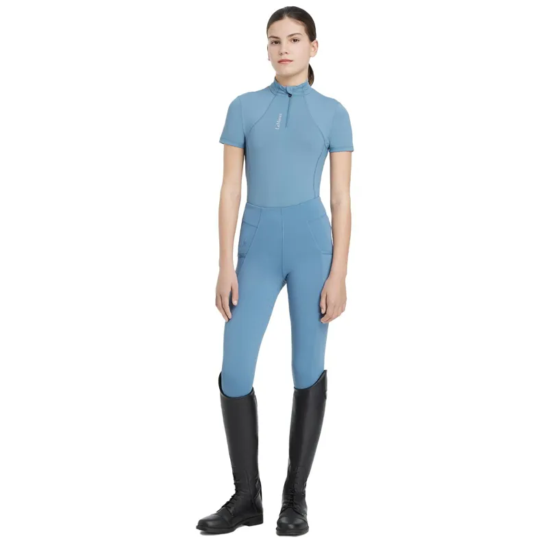 LeMieux Junior Classique Short Sleeve Base Layer - Ice Blue-5