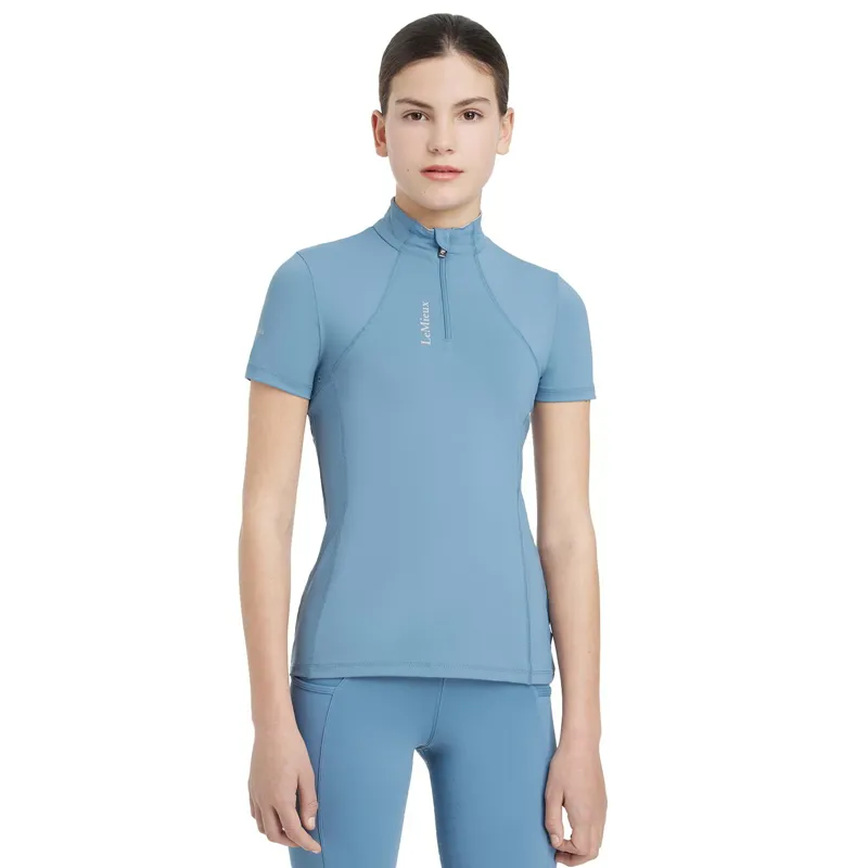 LeMieux Junior Classique Short Sleeve Base Layer - Ice Blue