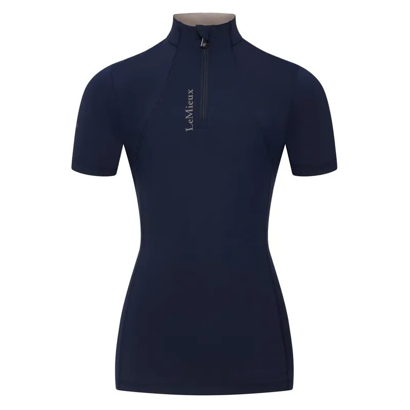 LeMieux Young Rider Classique Short Sleeve Base Layer - Navy-1