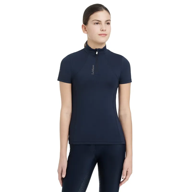LeMieux Young Rider Classique Short Sleeve Base Layer - Navy
