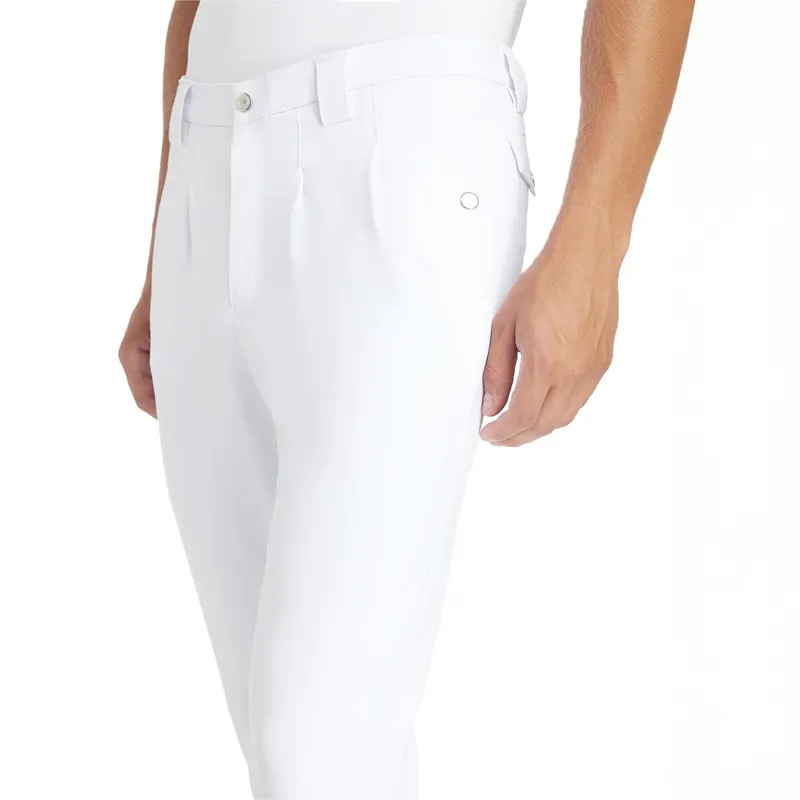 LeMieux Classique Men's Knee Grip Breeches - White-3
