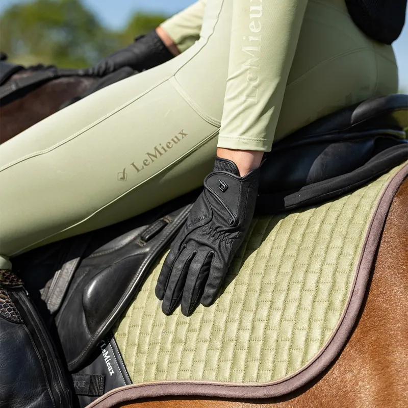 LeMieux Close Contact Adult Riding Gloves - Black-1