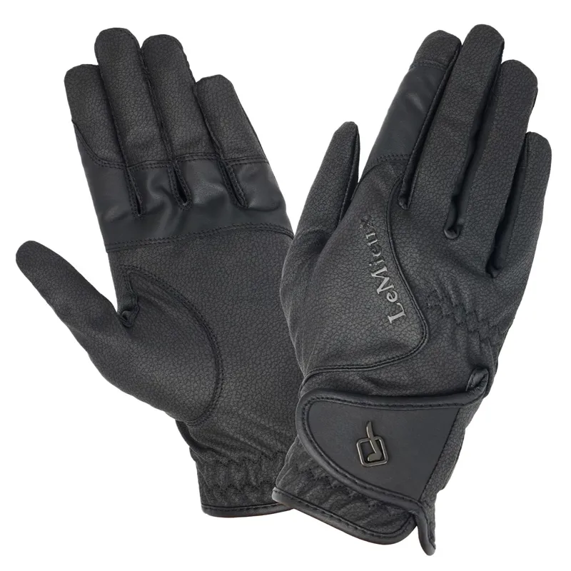 LeMieux Close Contact Adult Riding Gloves - Black