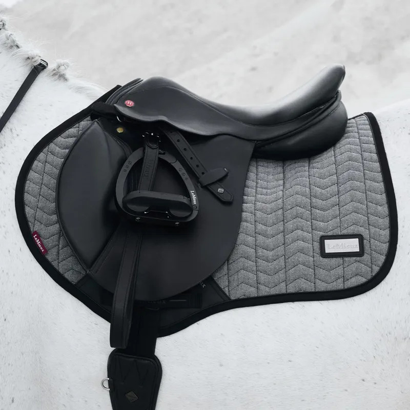 LeMieux Aspen Close Contact Saddle Pad - Herringbone-1
