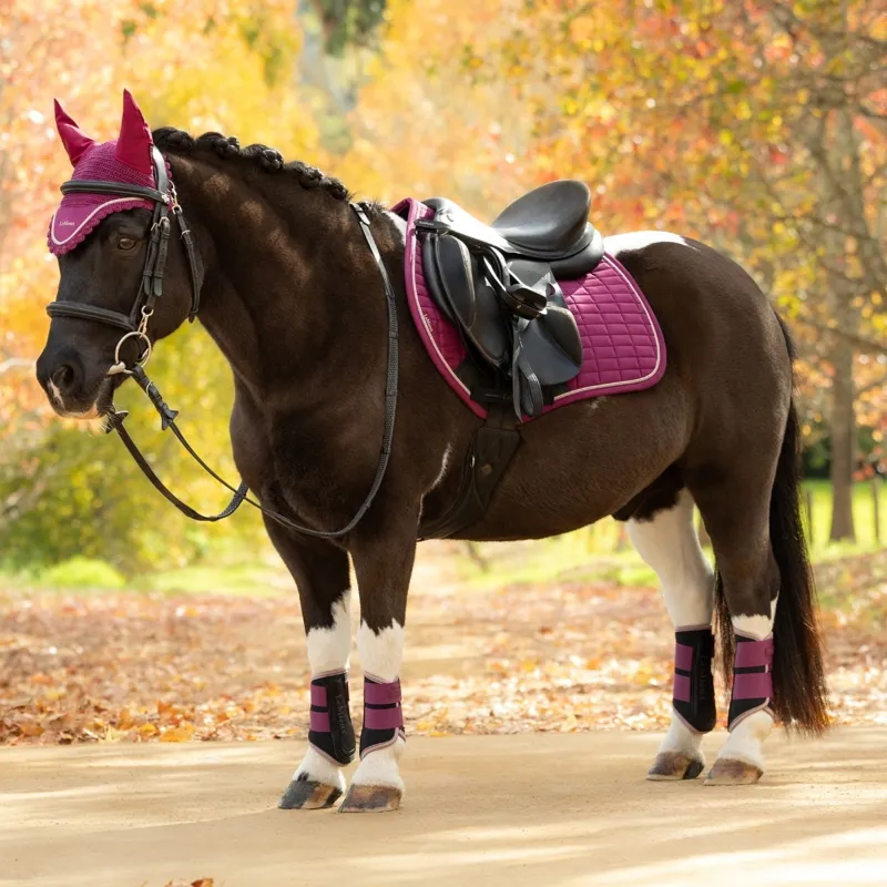 LeMieux Suede Close Contact Saddle Pad - Blackberry-5