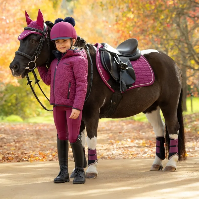 LeMieux Suede Close Contact Saddle Pad - Blackberry-2