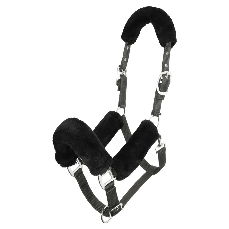 LeMieux Comfort Fleece Halter - Black/Grey