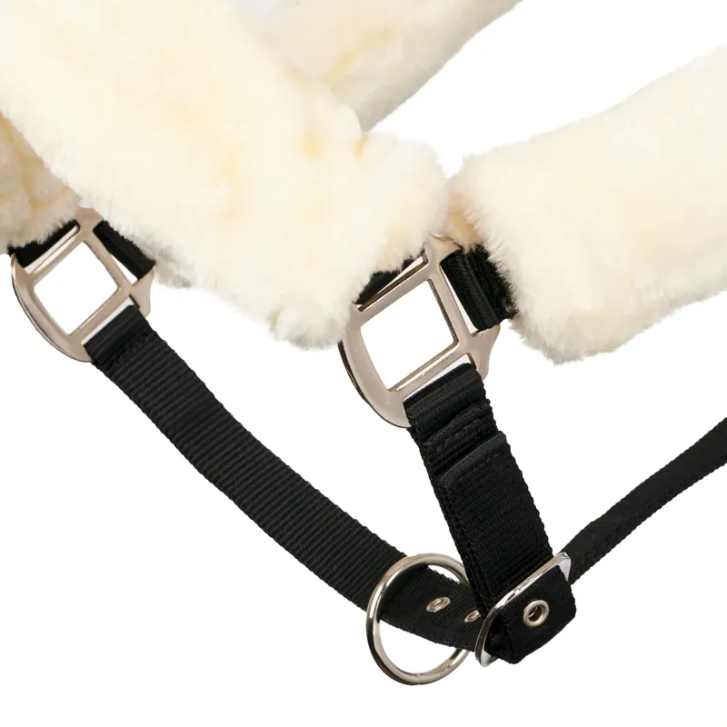 LeMieux Comfort Fleece Halter - Black/Natural-2