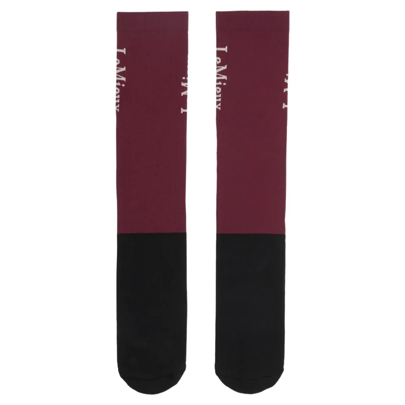 LeMieux Competition Riding Socks 2 Pack - Blackberry-1