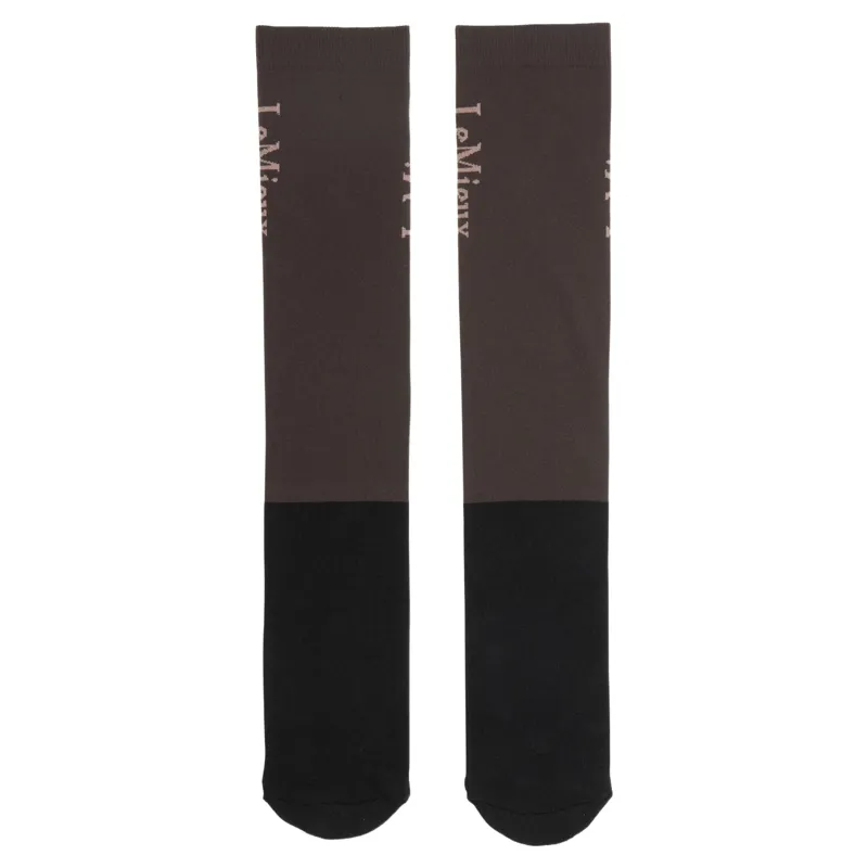 LeMieux Competition Riding Socks 2 Pack - Cocoa-1
