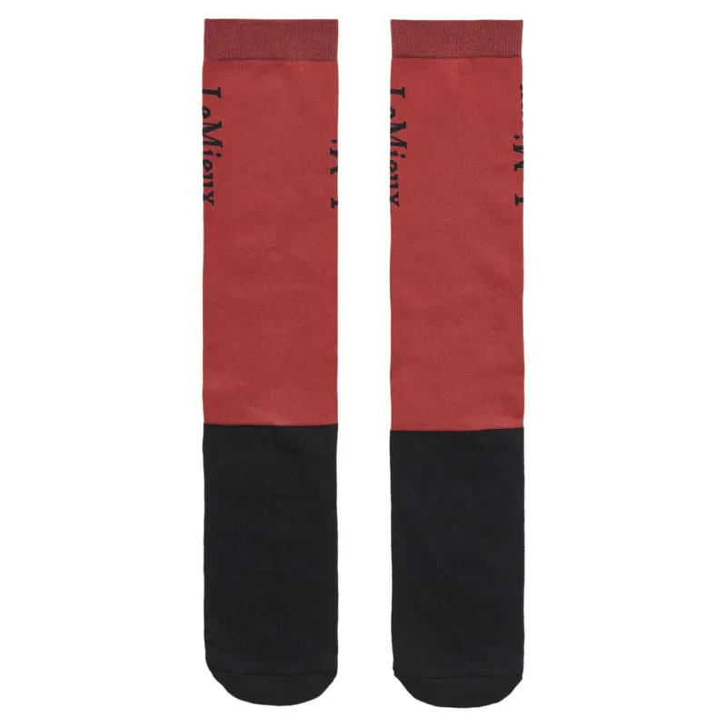 LeMieux Competition Junior Tall Riding Socks 2 Pack - Russet-1