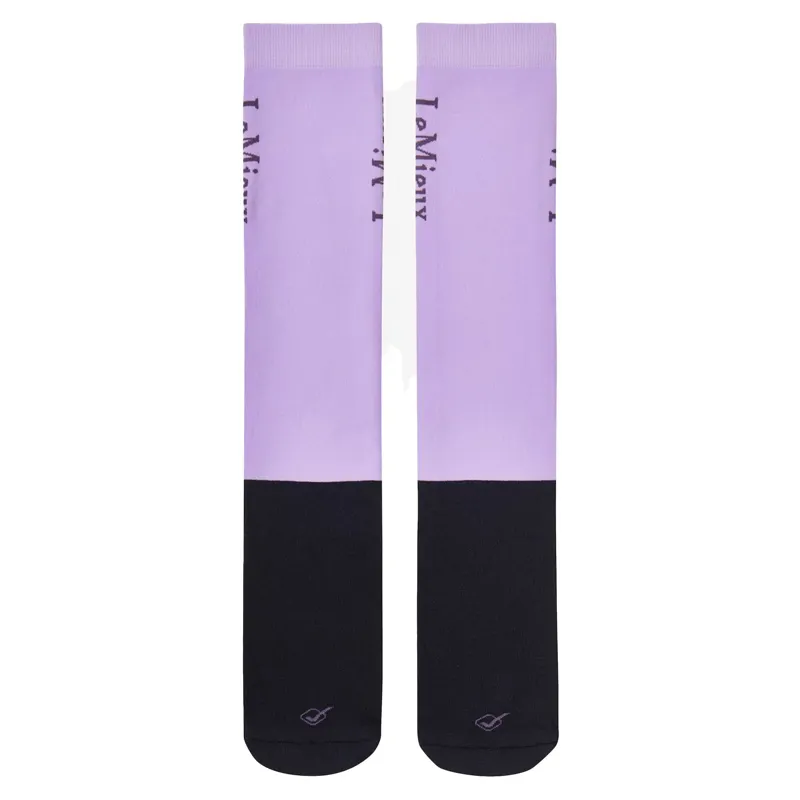 LeMieux Competition Riding Socks 2 Pack - Lilac-2
