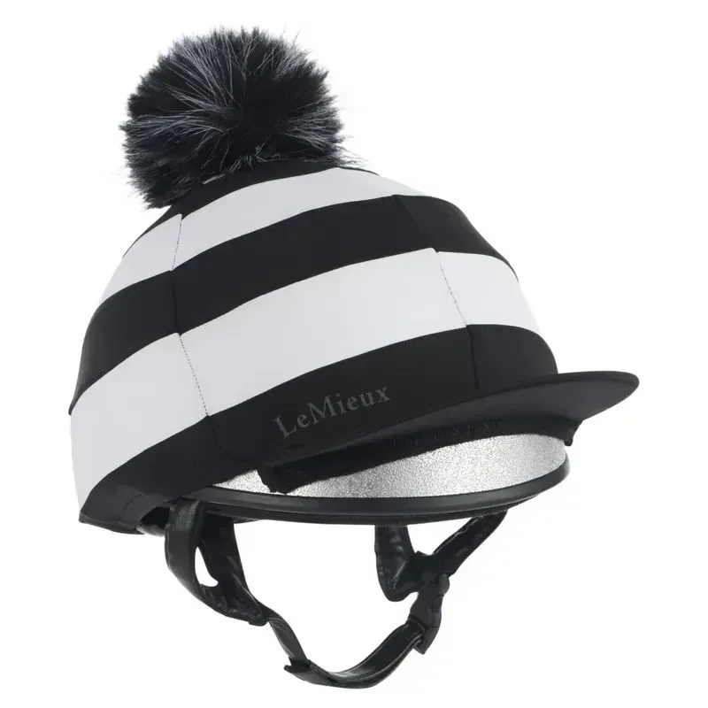 LeMieux Derby Pom Pom Helmet Cover - Black