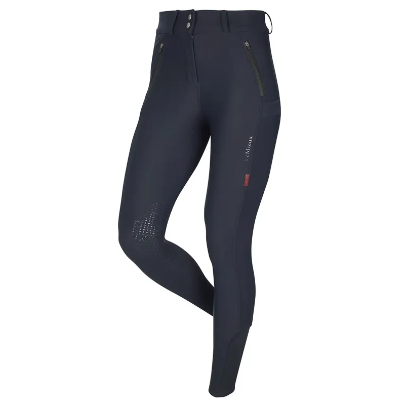 LeMieux DryTex Waterproof Silicone Knee Grip Ladies Breeches - Navy