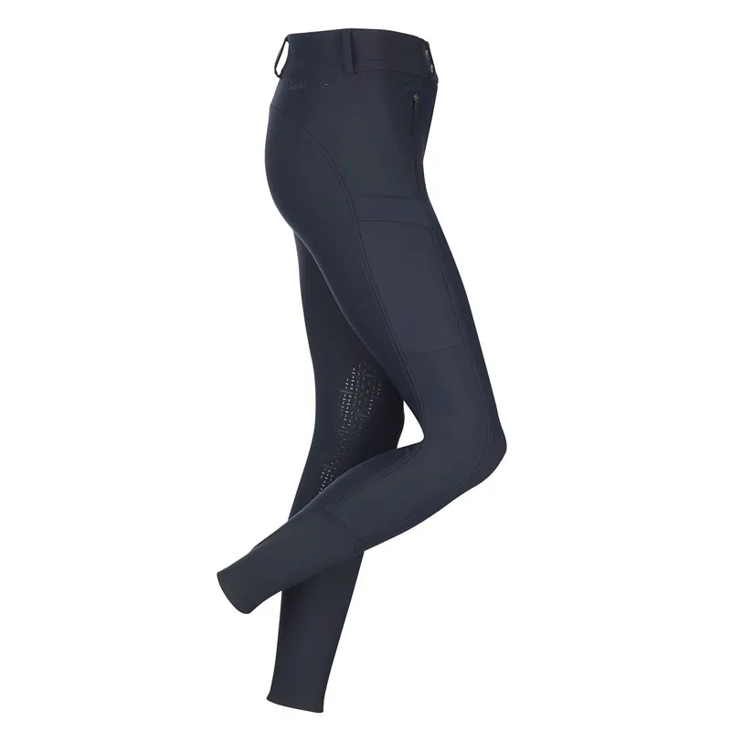 LeMieux DryTex Waterproof Silicone Knee Grip Ladies Breeches - Navy-1