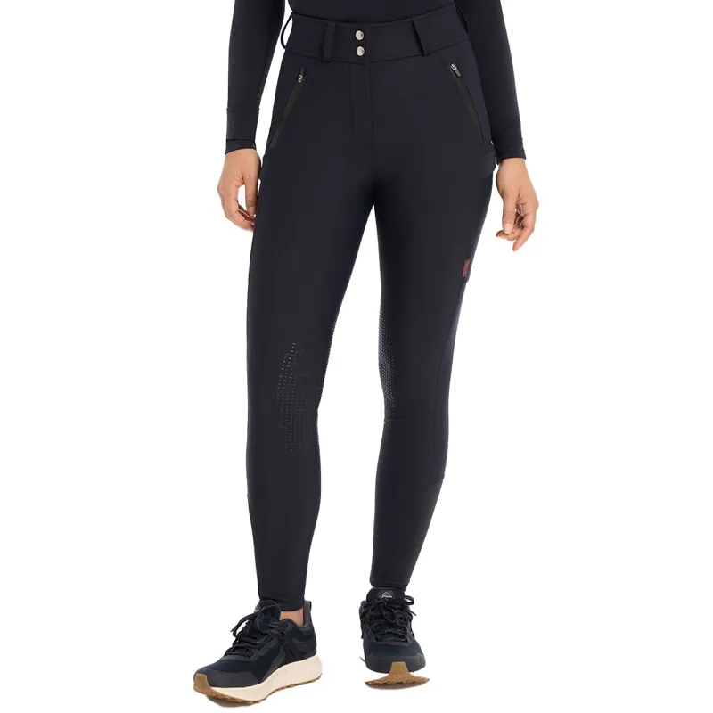 LeMieux DryTex Waterproof Silicone Knee Grip Ladies Breeches - Navy-2