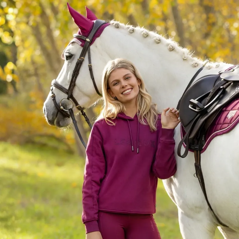 LeMieux Eden Womens Sparkle Hoodie - Blackberry-6