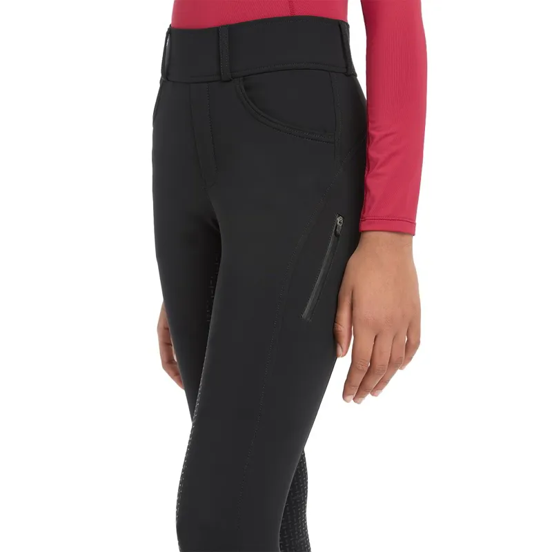 LeMieux Ella Young Rider Winter Riding Tights - Black-5