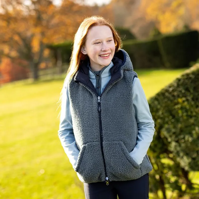 LeMieux Young Rider Eloise Reversible Winter Vest - Navy-6
