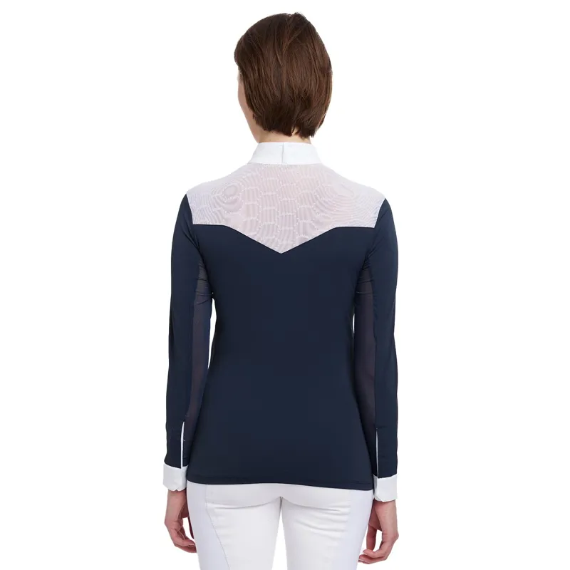 LeMieux Emily Womens Long Sleeve Show Shirt - Navy-1