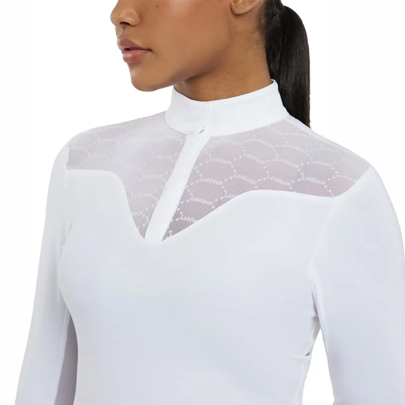 LeMieux Emily Ladies Long Sleeve Competition Shirt - White-3