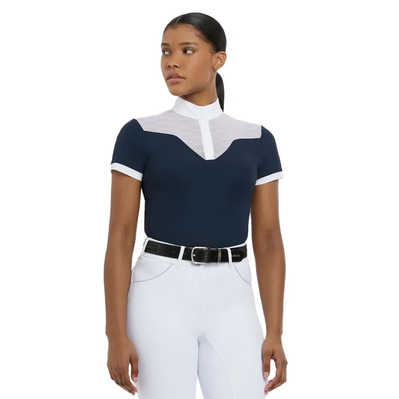 LeMieux Emily Ladies Short Sleeve Show Shirt - Navy