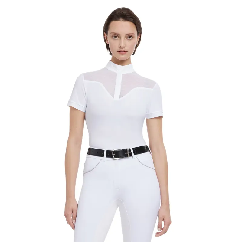 LeMieux Emily Women's Short Sleeve Show Shirt - White-2