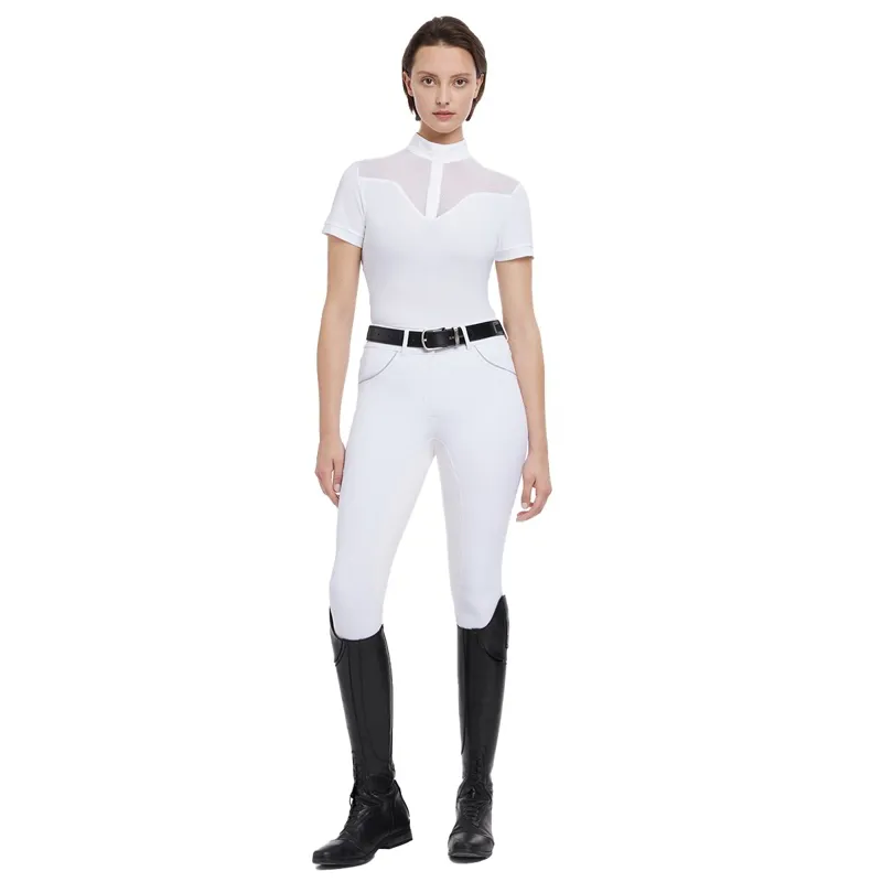 LeMieux Emily Ladies Short Sleeve Competition Shirt - White-6