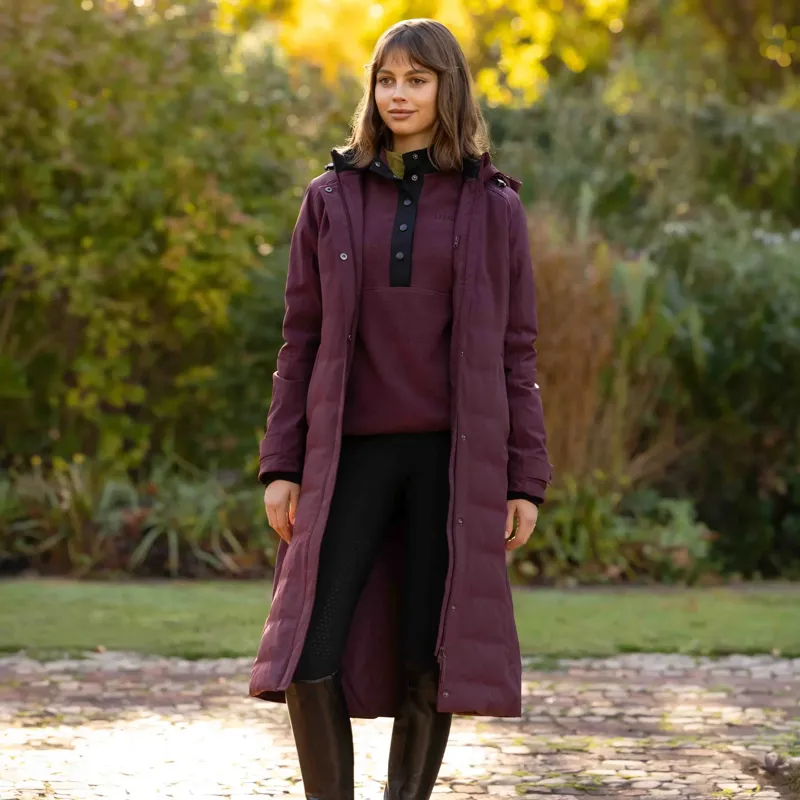 LeMieux Erin Women's Waterproof Long Padded Coat - Bramble-1
