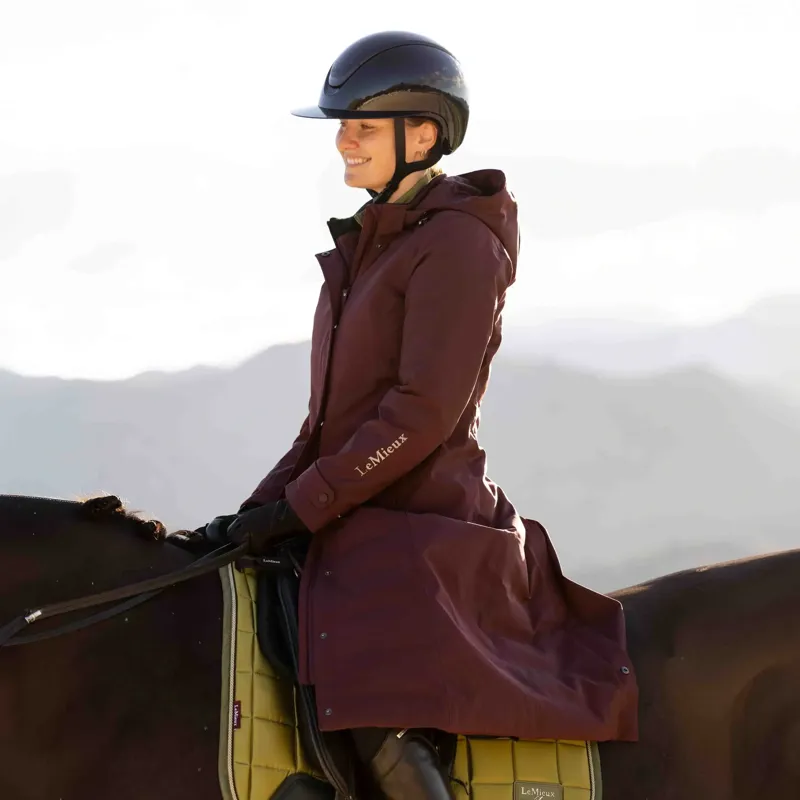 LeMieux Erin Women's Waterproof Long Padded Coat - Bramble-8