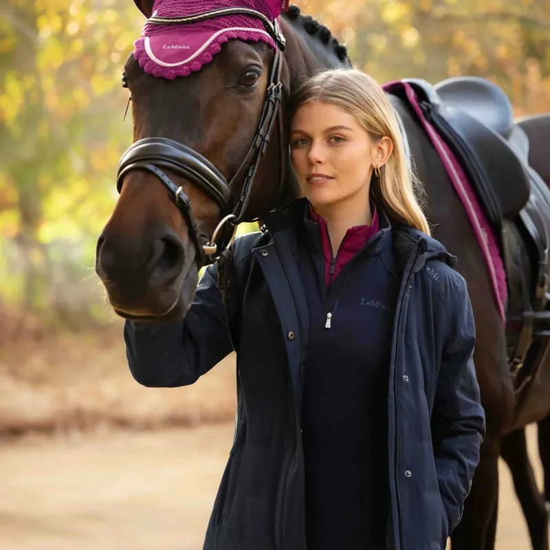 LeMieux Erin Women's Waterproof Long Padded Coat - Navy Pre-Order-9