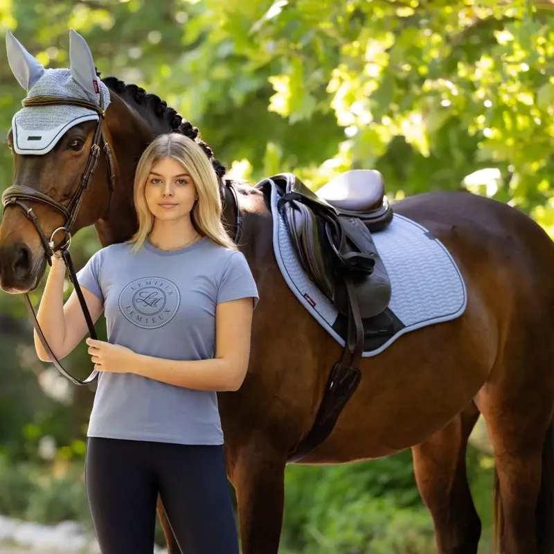 LeMieux Essence Close Contact Saddle Pad - Powder Blue-3
