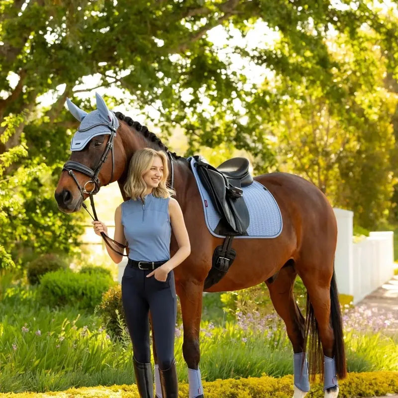 LeMieux Essence Dressage Saddle Pad - Powder Blue-1