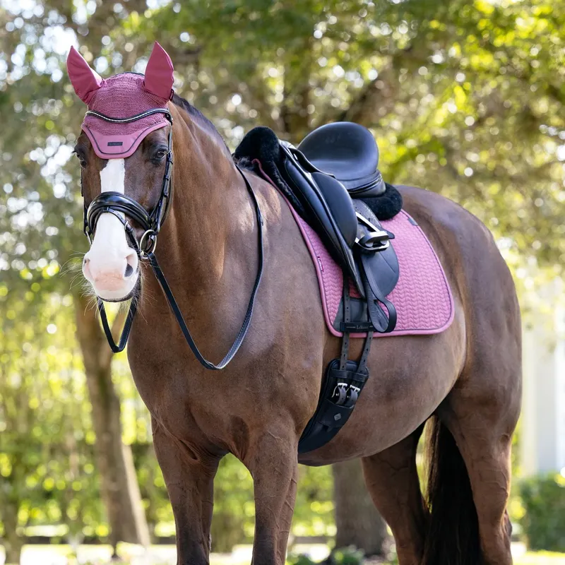 LeMieux Essence Dressage Saddle Pad - Rosewood-1