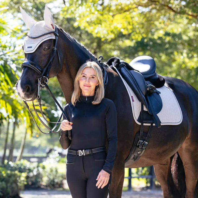 LeMieux Essence Dressage Saddle Pad - Stone-5