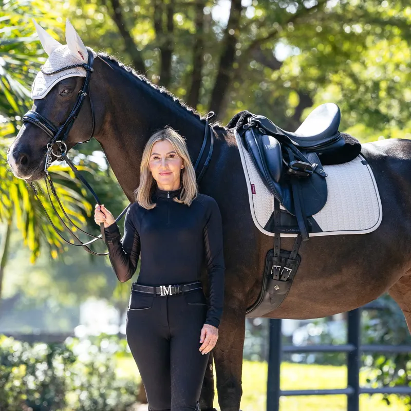 LeMieux Essence Dressage Saddle Pad - Stone-3