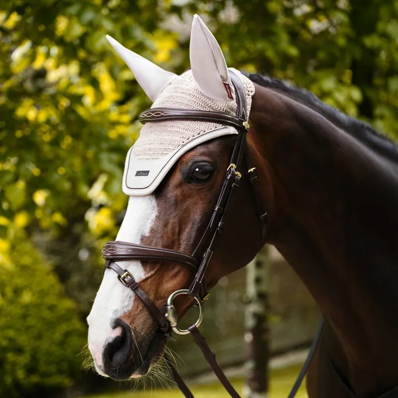 LeMieux Essence Acoustic Soundless Fly Hood - Stone-1