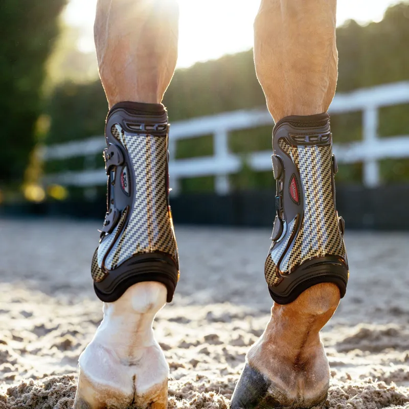 LeMieux Exo-Flex Tendon Boots - Brown/Gold-3