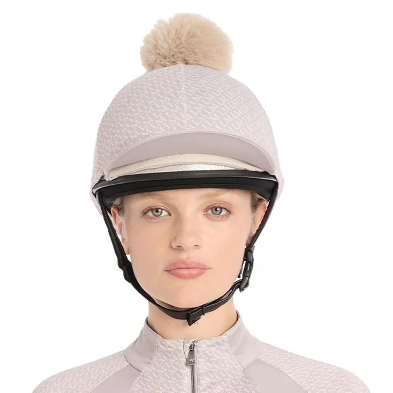 LeMieux Faith Helmet Cover - Ash/Stone-3