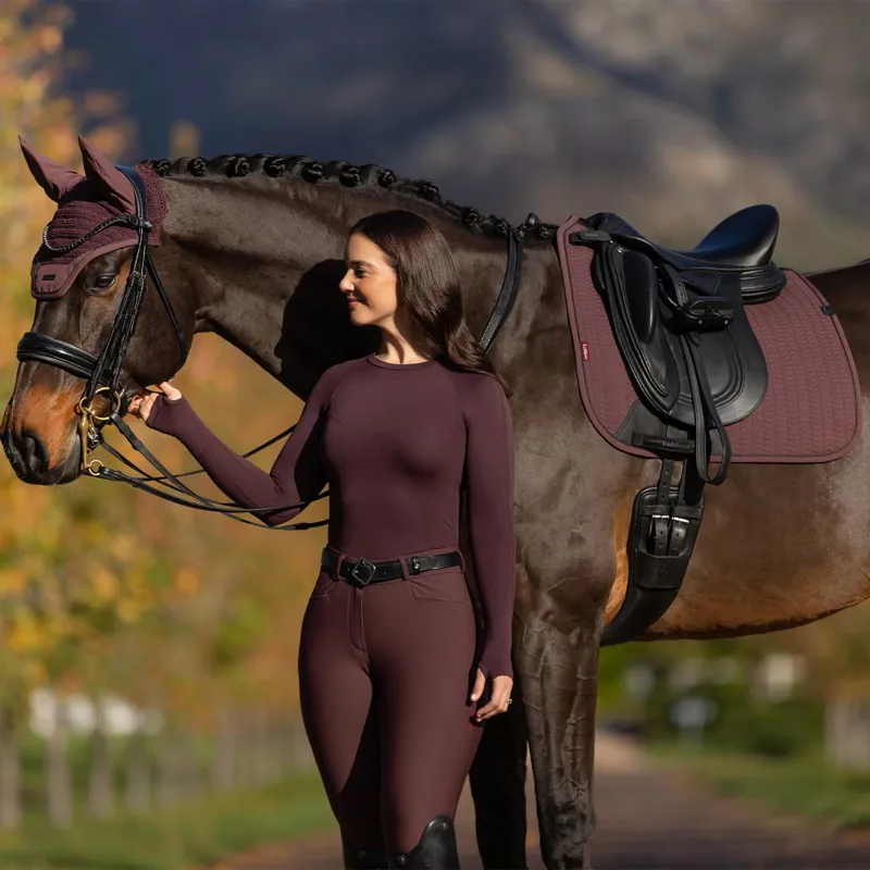 LeMieux Essence Dressage Saddle Pad - Damson-2