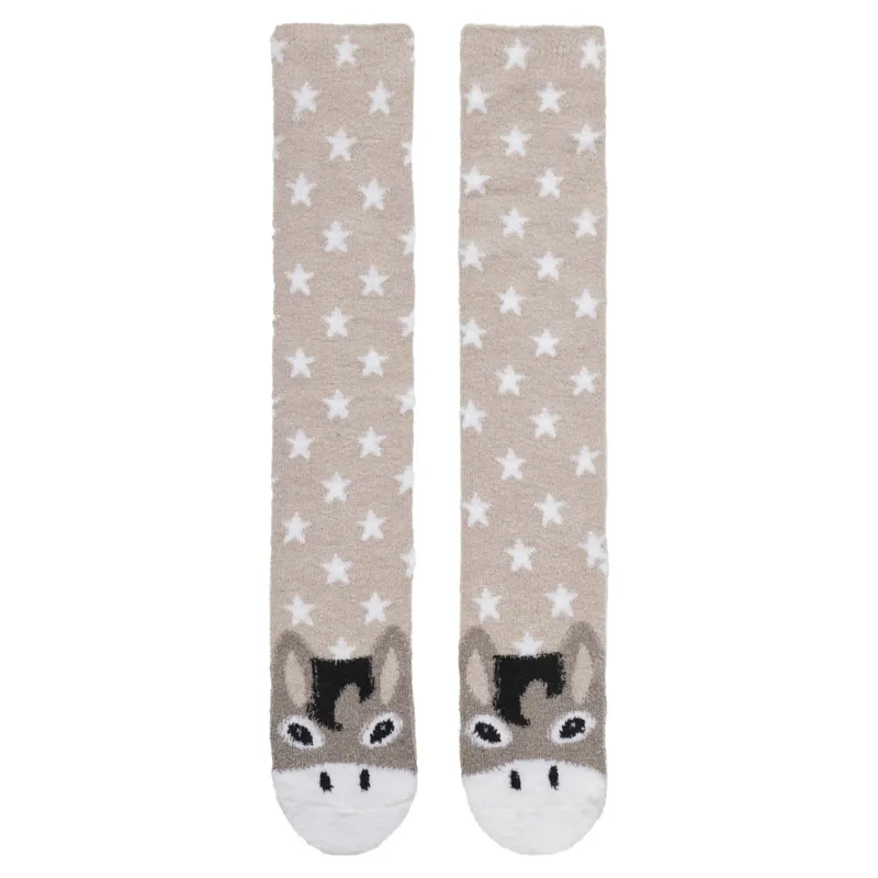 LeMieux Fluffy Character Junior Socks - Donkey-1
