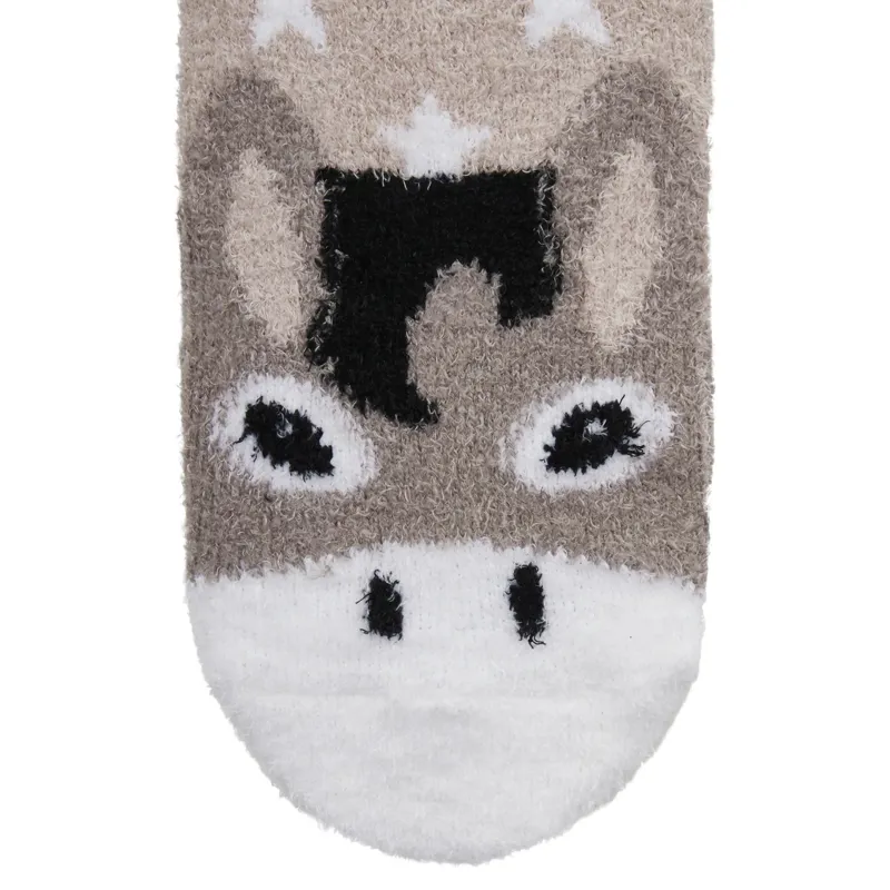 LeMieux Fluffy Character Junior Socks - Donkey-2